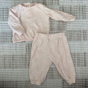 Rabbit Moon Organics Pink Baby matching set